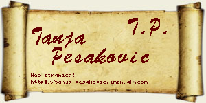 Tanja Pešaković vizit kartica